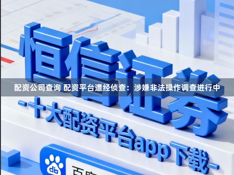 配资公司查询 配资平台遭经侦查：涉嫌非法操作调查进行中